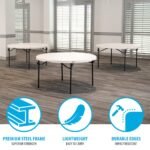 Lifetime 60-Inch Round Stacking Table (4) and Chair (32) Combo - Commercial - Image 11