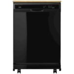 Whirlpool – 24″ Front Control Tall Tub Portable Dishwasher – Black