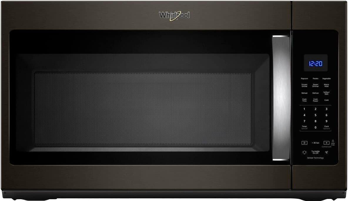 5900300_sd.jpg Whirlpool – 1.9 Cu. Ft. Over-the-Range Microwave with Sensor Cooking – Black Stainless Steel - Image 1