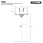 Lifetime Adjustable Bolt Down Basketball Hoop (60-Inch Tempered Glass) - Image 23