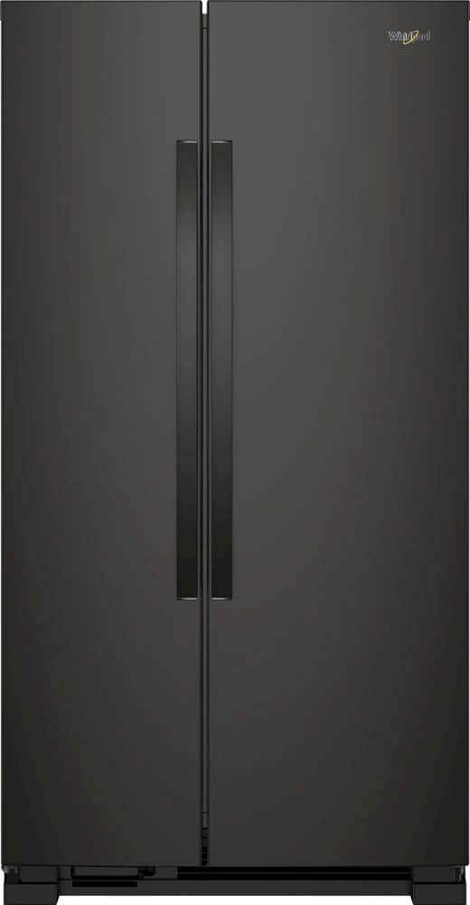 6098309_sd.jpg Whirlpool – 33 in. Wide 21.7 cu. ft. Side-by-Side Refrigerator – Black - Image 1
