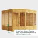 BillyOh Corner Summerhouse Log Cabin 7 x 7 Garden Storage Shed Wooden Summer House Sheds Picton Summerhouses - Image 7