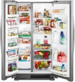 Whirlpool – 36 in. Wide 25.1 cu. ft. Side-by-Side Refrigerator – Stainless Steel - Image 4