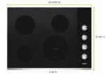 Whirlpool – 30 in. Wide 4 element Built-In Electric Cooktop – Stainless Steel - Image 3