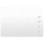 Whirlpool – 30 in. Wide 4 element Built-In Electric Cooktop – White
