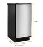 Whirlpool – 15″ 29-Lb. Freestanding Icemaker – Stainless Steel - Image 3