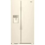 Whirlpool – 33 in. Wide 21.4 cu. ft. Side-by-Side Refrigerator – Biscuit