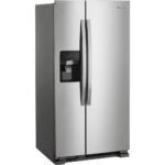 Whirlpool – 33 in. Wide 21.4 cu. ft. Side-by-Side Refrigerator – Monochromatic Stainless Steel - Image 2
