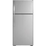GE – 28 in. Wide 16.6 Cu. Ft. Top-Freezer Refrigerator with Edge-to-Edge Glass Shelves – Stainless Steel