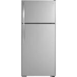 GE – 28 in. Wide 16.6 Cu. Ft. Top-Freezer Refrigerator with Edge-to-Edge Glass Shelves – Stainless Steel