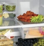 GE – 28 in. Wide 16.6 Cu. Ft. Top-Freezer Refrigerator with Edge-to-Edge Glass Shelves – Stainless Steel - Image 6
