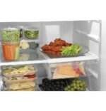 GE – 28 in. Wide 16.6 Cu. Ft. Top-Freezer Refrigerator with Edge-to-Edge Glass Shelves – Stainless Steel - Image 7