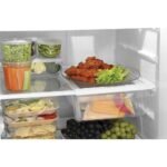GE – 28 in. Wide 17.5 Cu. Ft. Top-Freezer Refrigerator with Edge-to-Edge Glass Shelves – White - Image 6