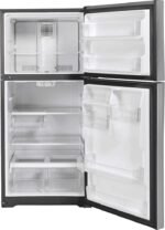 GE – 30 in. Wide 19.2 Cu. Ft. Top-Freezer Refrigerator with Premium Inner Door Modular Bins – Stainless Steel - Image 5