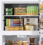 GE – 33 in. Wide 21.9 Cu. Ft. Top-Freezer Refrigerator with Garage Ready Performance from 38-110 Degrees Fahrenheit – Black Slate - Image 6