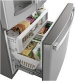 GE Profile – 36 in. Wide 22.1 Cu. Ft. French Door Counter-Depth Refrigerator with Hands-Free AutoFill – Stainless Steel - Image 7