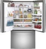 GE Profile – 36 in. Wide 22.1 Cu. Ft. French Door Counter-Depth Refrigerator with Hands-Free AutoFill – Stainless Steel - Image 3