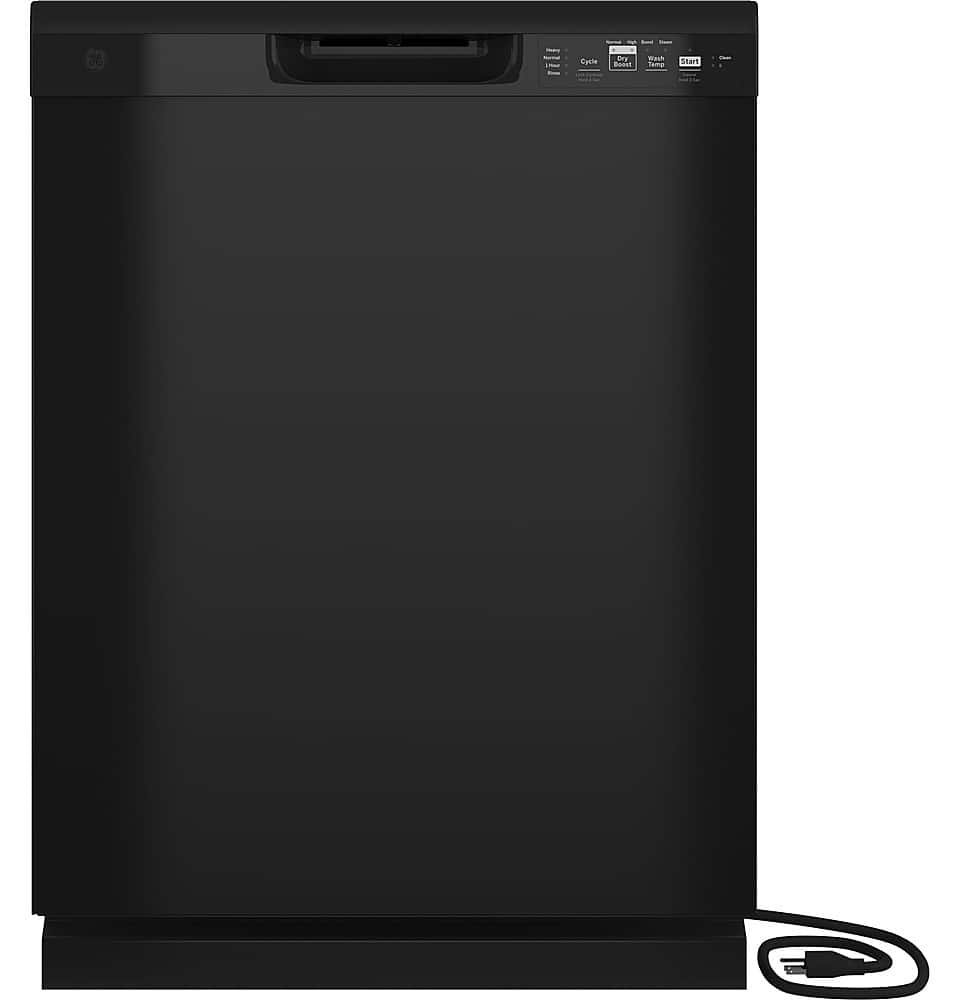 6448049_sd.jpg GE – 24″ Front Control Built-In Plastic Tub Dishwasher with Dry Boost and 59 dBA – Black - Image 1