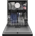 GE – 24″ Front Control Built-In Plastic Tub Dishwasher with Steam + Sanitization and 52 dBA – Black - Image 4