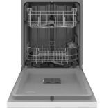 GE – 24″ Front Control Built-In Plastic Tub Dishwasher with Steam + Sanitization and 52 dBA – White - Image 3