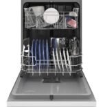 GE – 24″ Front Control Built-In Plastic Tub Dishwasher with Steam + Sanitization and 52 dBA – White - Image 4