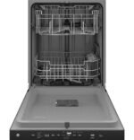 GE – 24″ Top Control Built-In Plastic Tub Dishwasher with 3rd Rack, Bottle Jets and 50 dBA – Black - Image 3