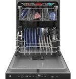GE – 24″ Top Control Built-In Plastic Tub Dishwasher with 3rd Rack, Bottle Jets and 50 dBA – Black - Image 4