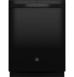 GE – 24″ Top Control Built-In Plastic Tub Dishwasher with Sanitize Cycle and 52 dBA – Black