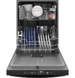 GE – 24″ Top Control Built-In Plastic Tub Dishwasher with Sanitize Cycle and 52 dBA – Black - Image 4