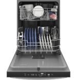 GE – 24″ Top Control Built-In Plastic Tub Dishwasher with Sanitize Cycle and 52 dBA – White - Image 4