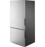 GE – 32 in. Wide 17.7 Cu. Ft. Bottom-Freezer Refrigerator with ENERGY STAR Certification – Stainless Steel - Image 2