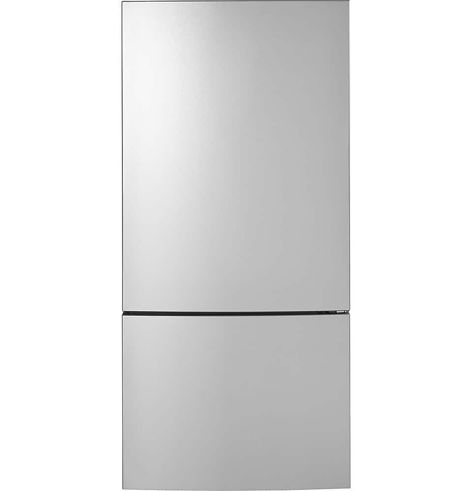 6475364_sd.jpg GE – 32 in. Wide 17.7 Cu. Ft. Bottom-Freezer Refrigerator with ENERGY STAR Certification – Stainless Steel - Image 1