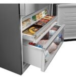 GE – 32 in. Wide 17.7 Cu. Ft. Bottom-Freezer Refrigerator with ENERGY STAR Certification – Stainless Steel - Image 7