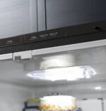 GE – 33 in. Wide 24.8 Cu. Ft. Bottom-Freezer Refrigerator with Sliding Snack Drawer – Stainless Steel - Image 7
