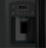 GE – 33 in. Wide 23.0 Cu. Ft. Side-by-Side Refrigerator with External Ice & Water Dispenser – High Gloss Black - Image 7