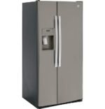 GE – 33 in. Wide 23.0 Cu. Ft. Side-by-Side Refrigerator with External Ice & Water Dispenser – Slate - Image 3
