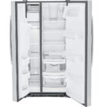 GE – 33 in. Wide 23.0 Cu. Ft. Side-by-Side Refrigerator with External Ice & Water Dispenser – Stainless Steel - Image 6