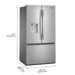 Whirlpool – 36 in. Wide 30 cu. ft. French Door Refrigerator with In-Door Water and Ice Maker – Fingerprint-Resistant Stainless Finish - Image 3