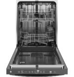 GE – 24″ Top Control Built-In Stainless Steel Tub Dishwasher with 3rd Rack, Sanitize Cycle and 45 dBA – Black Slate - Image 3
