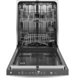 GE – 24″ Top Control Built-In Stainless Steel Tub Dishwasher with 3rd Rack, Sanitze Cycle and 45 dBA – White - Image 3
