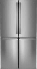 GE Profile – 36 in. Wide 28 Cu. Ft. 4-Door French Door Smart Refrigerator with Fully Convertible Temperature Zone – Stainless Steel