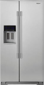 Whirlpool – 20.6 Cu. Ft. Side-by-Side Counter-Depth Refrigerator – Stainless Steel