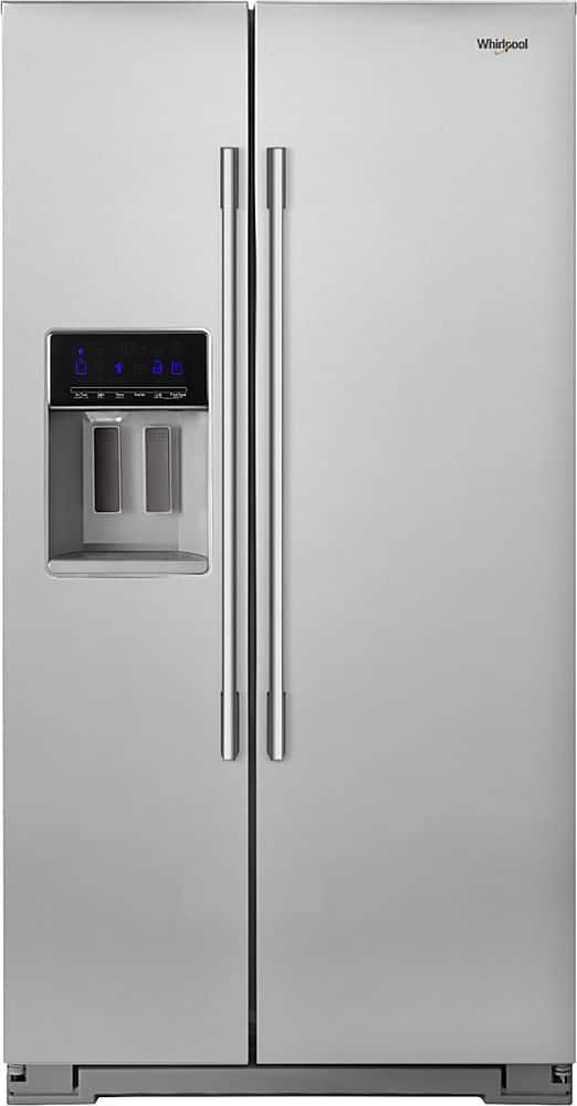 6581043_sd.jpg Whirlpool – 20.6 Cu. Ft. Side-by-Side Counter-Depth Refrigerator – Stainless Steel - Image 1