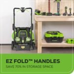 Greenworks 80V 25" Brushless Cordless Self-Propelled Lawn Mower,3 in 1 Dual Blade LawnMover, W/4.0Ah Battery and Rapid Charger Included - Image 4