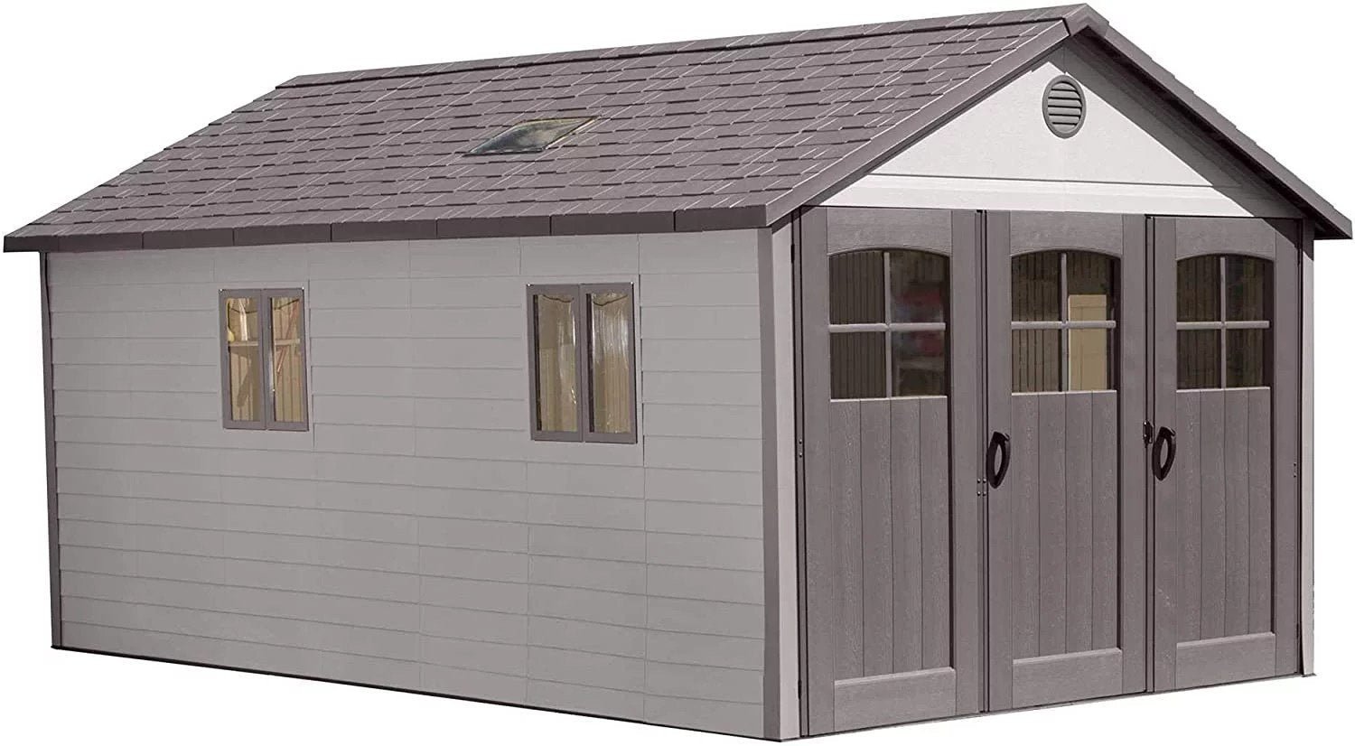 71Y9kZFQzvL._AC_SL1500.jpg Lifetime 60236 11 x 18.5 Ft. Outdoor Storage Shed, 11 x 18.5, Desert Sand - Image 1