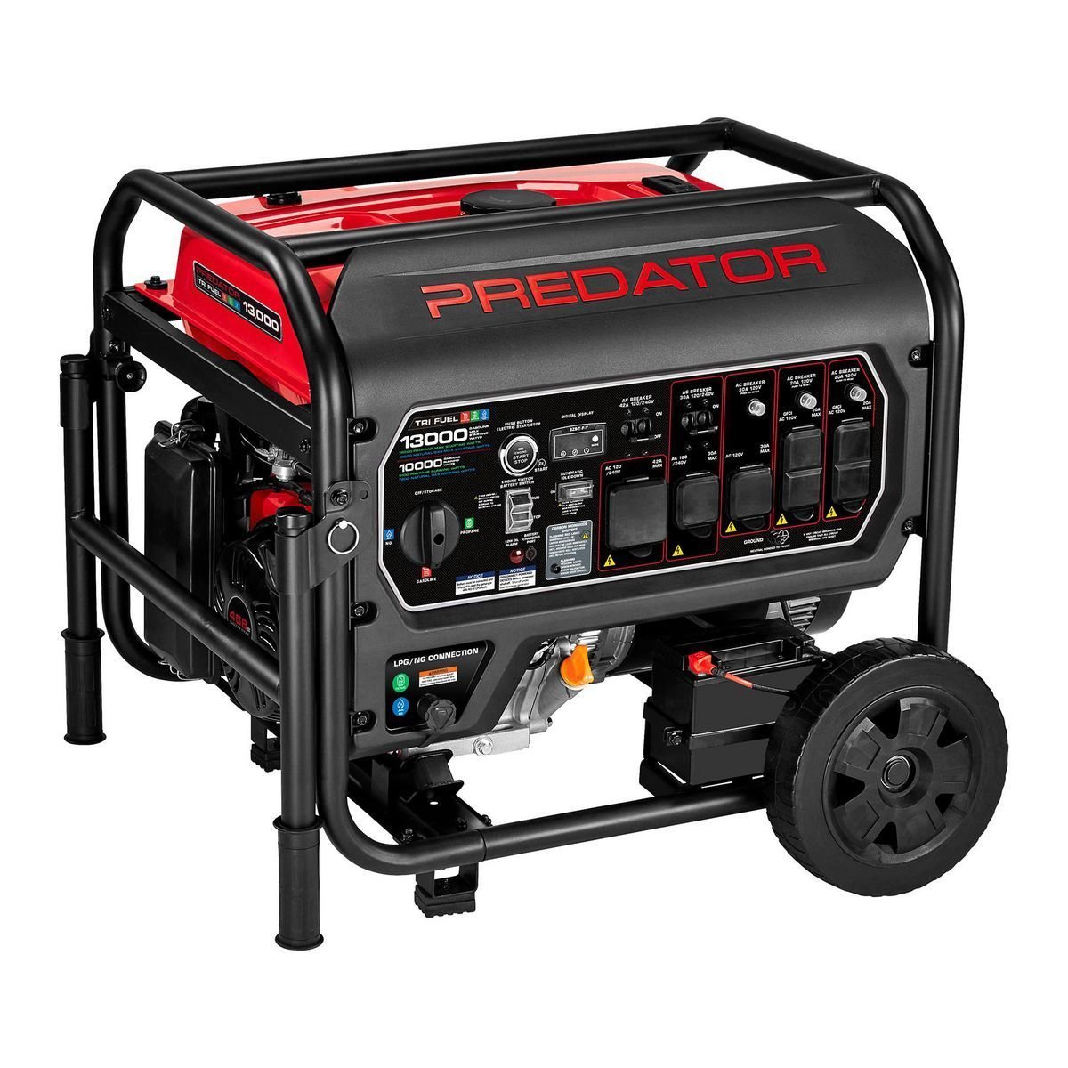 72860_W3.jpg Predator 13,000 Watt Tri-Fuel Portable Generator with Remote Start and CO SECURE Technology - Image 1