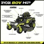 80V Max HP Lithium 54″ Brushless Electric Zero Turn Lawn Mower - Image 21