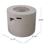Latitude Run Caelan Outdoor Propane Gas Fire Pit Table - Image 5