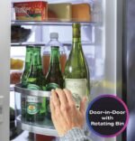 GE Profile – 36 in. Wide 22.3 Cu. Ft. 4-Door French Door Counter-Depth Smart Refrigerator with Door-in-Door Storage – Stainless Steel - Image 7