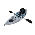 Brooklyn Kayak UH-FK184-GRY 9 ft. 2 in. Sit on Top Single Fishing Kayak Seat And Paddle – Grey Camo